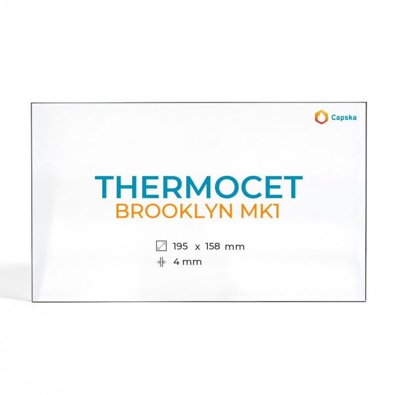 Vitre Thermocet BROOKLYN MK1 - Verre Rectangle pour poêle à bois