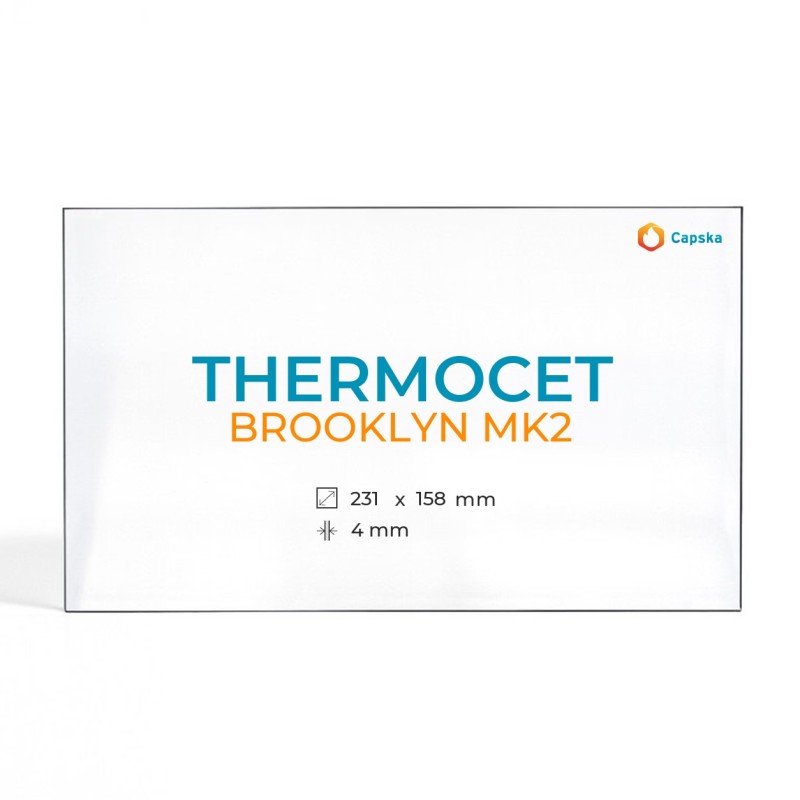 Vitre Thermocet BROOKLYN MK2 - Verre Rectangle pour poêle à bois