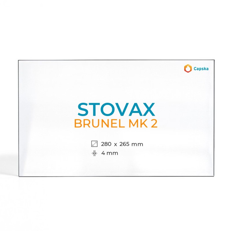 Stovax BRUNEL MK 2 Glass - Rectangular Panel for Wood Burning Stove