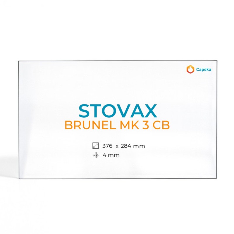 Vitre Stovax BRUNEL MK 3 CB - Verre Rectangle pour poêle à bois
