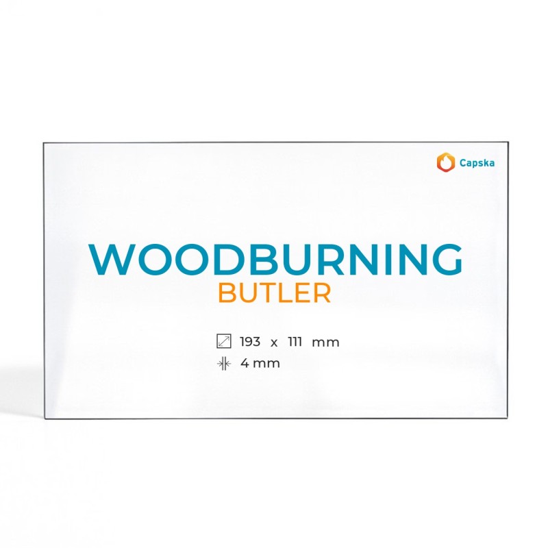 Woodburning BUTLER Glass - Rectangular Panel for Wood Burning Stove