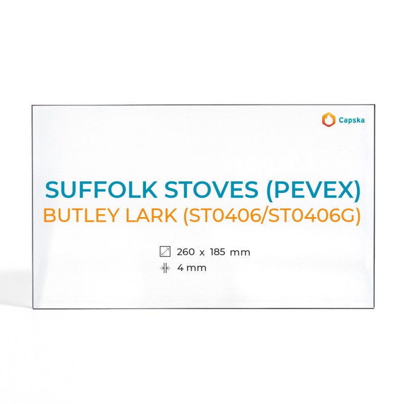 Suffolk Stoves Butley Lark Glass Panel ST0406/ST0406G