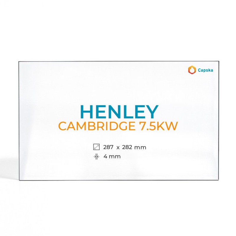 Henley CAMBRIDGE 7.5KW Glass - Rectangular Wood Burning Stove Panel