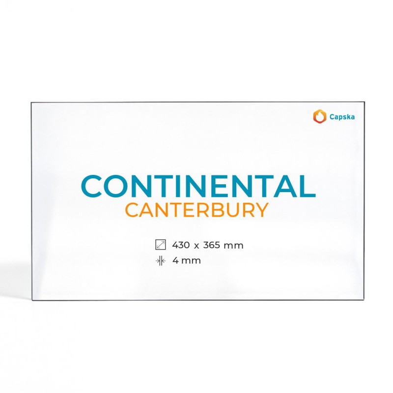 Continental CANTERBURY Glass - Rectangular Panel for Wood Burning Stove
