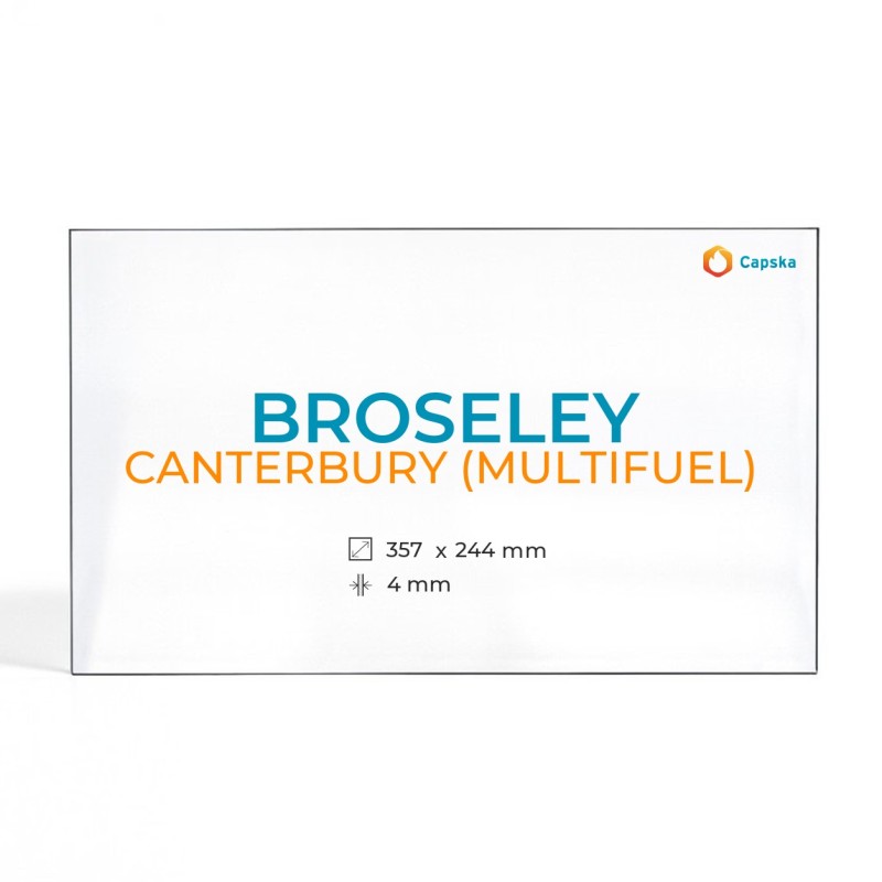 Vitre Broseley CANTERBURY (MULTIFUEL) - Verre Rectangle pour poêle à bois