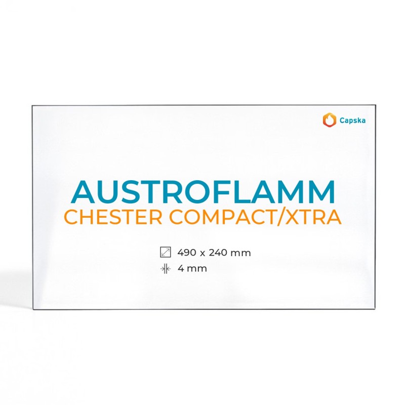 Austroflamm CHESTER COMPACT/XTRA Glass - Rectangular Panel