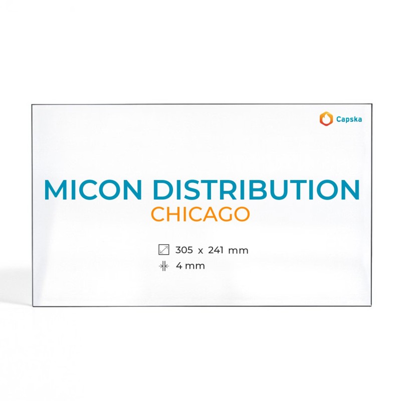 Vetro Micon Distribution CHICAGO - Vetro Rettangolo per stufa a legna