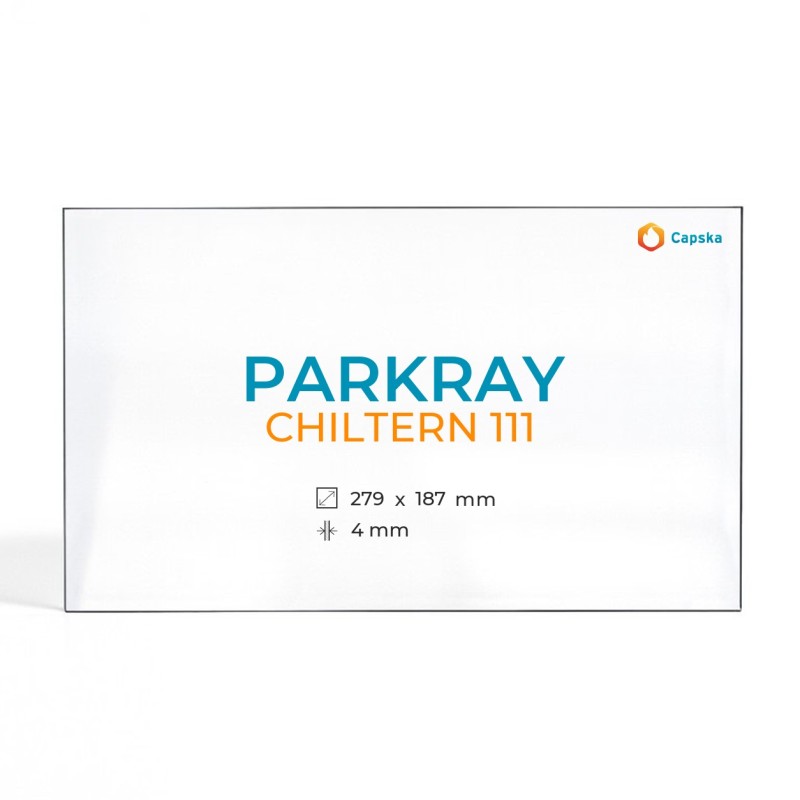 Vitre Parkray CHILTERN 111 - Verre Rectangle pour poêle à bois