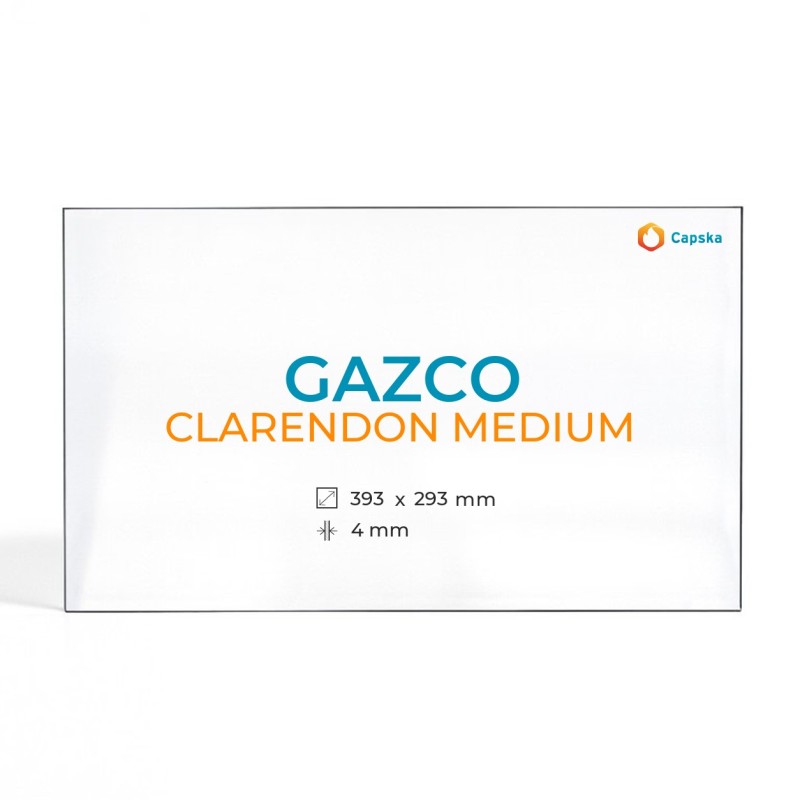Vetro Gazco CLARENDON MEDIUM - Vetro Rettangolo per stufa a legna