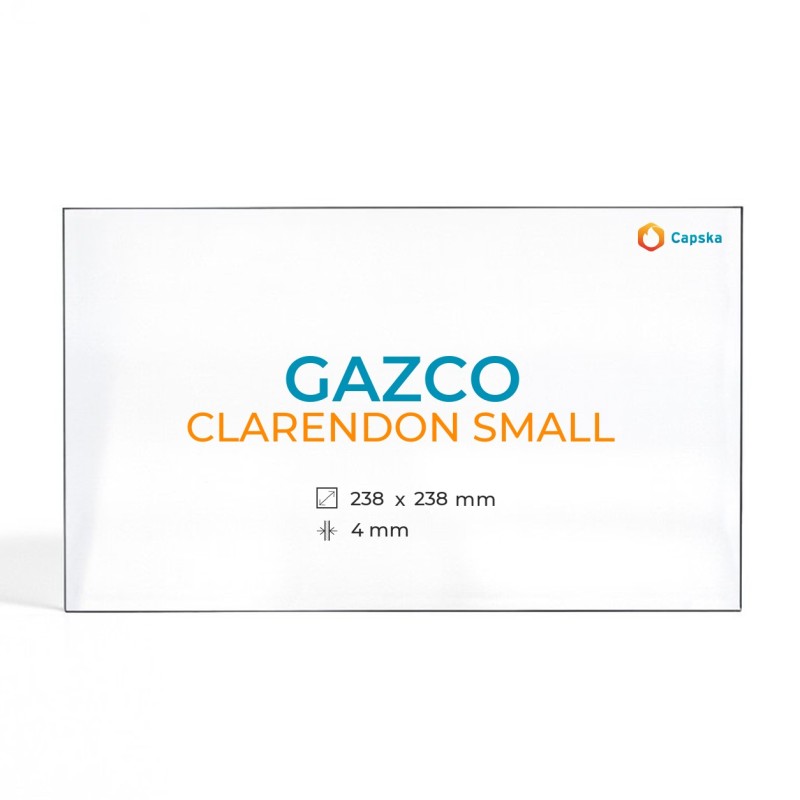 Vetro Gazco CLARENDON SMALL - Vetro Rettangolo per stufa a legna