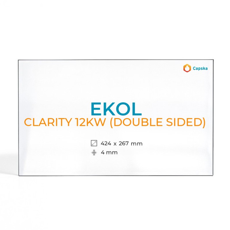 Vitre Ekol CLARITY 12KW (DOUBLE SIDED) - Verre Rectangle pour poêle à bois