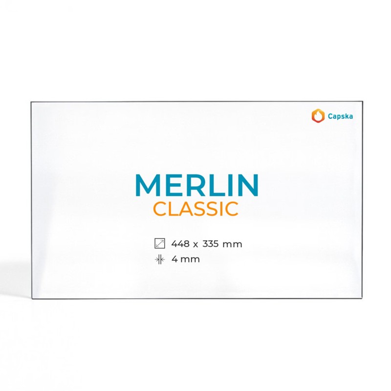 Merlin CLASSIC Glass - Rectangular Panel for Wood Burning Stove