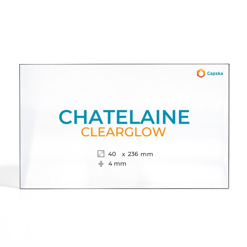 Vitre Chatelaine CLEARGLOW - Verre Rectangle pour poêle à bois