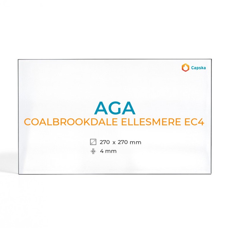 Aga COALBROOKDALE ELLESMERE EC4 Glass Panel | Rectangular Stove Glass