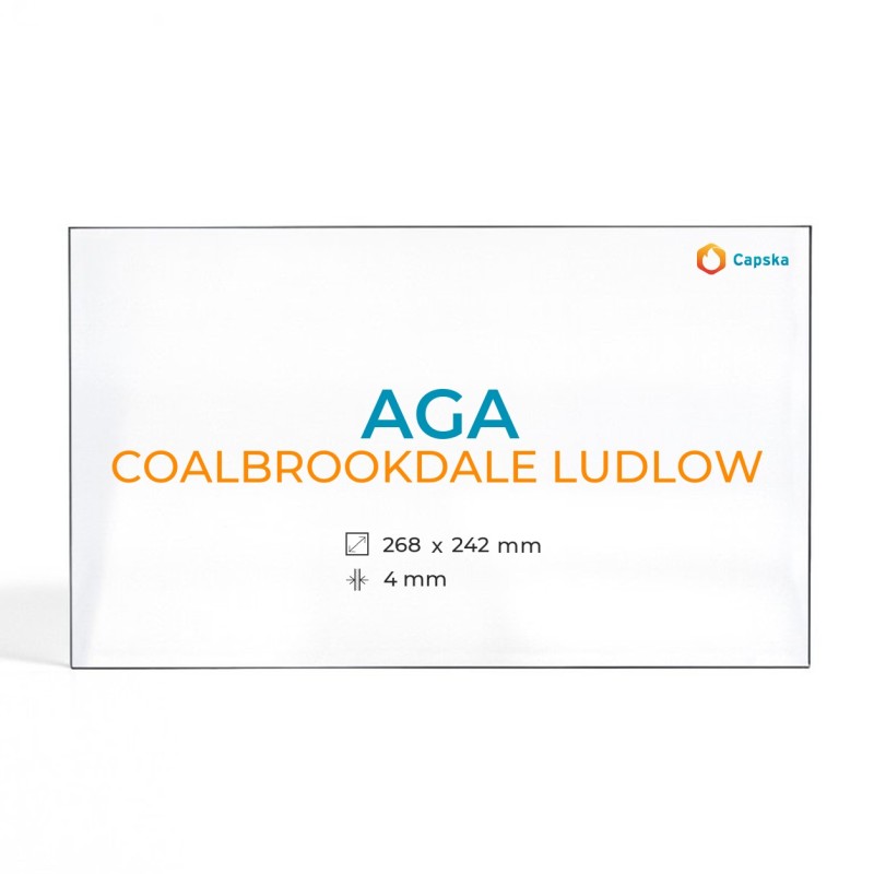 Aga COALBROOKDALE LUDLOW Glas - Rechteck Kaminglas für Kaminofen