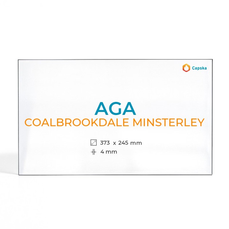 Kaminglas Aga COALBROOKDALE MINSTERLEY - Rechteckiges Ofenglas