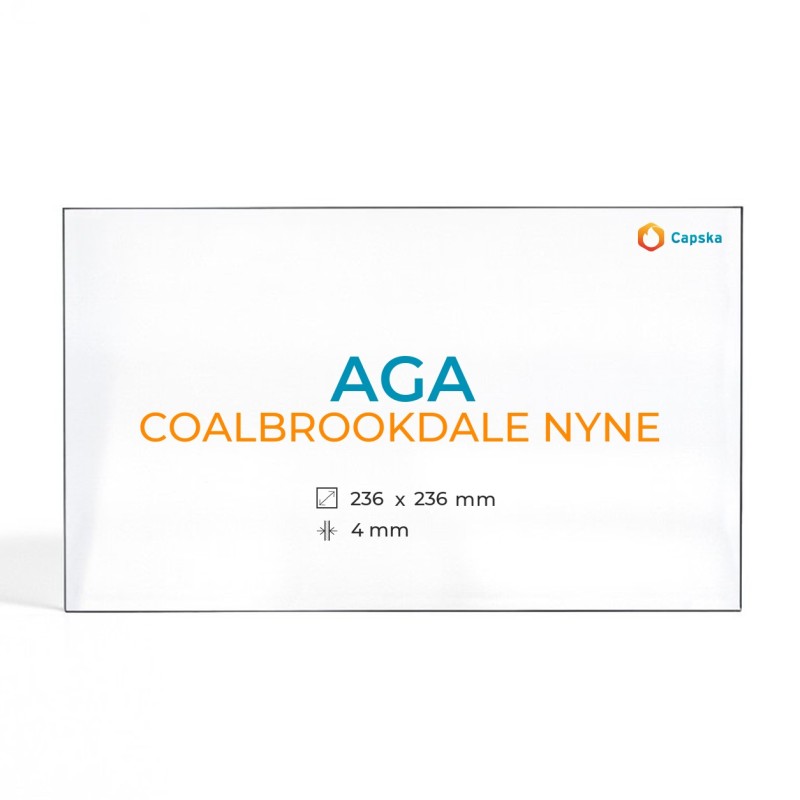 Vitre Aga COALBROOKDALE NYNE - Verre Rectangle pour poêle à bois