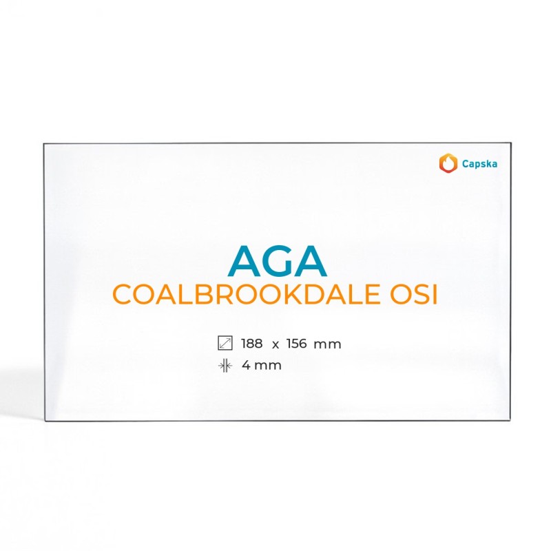 Aga COALBROOKDALE OSI Glass Panel - Rectangular for Wood Burning Stove