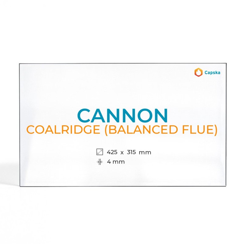 Vitre Cannon COALRIDGE (BALANCED FLUE) - Verre Rectangle pour poêle à bois