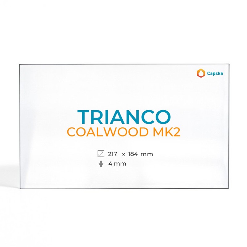 Trianco COALWOOD MK2 Glass - Rectangular Panel for Wood Burning Stove