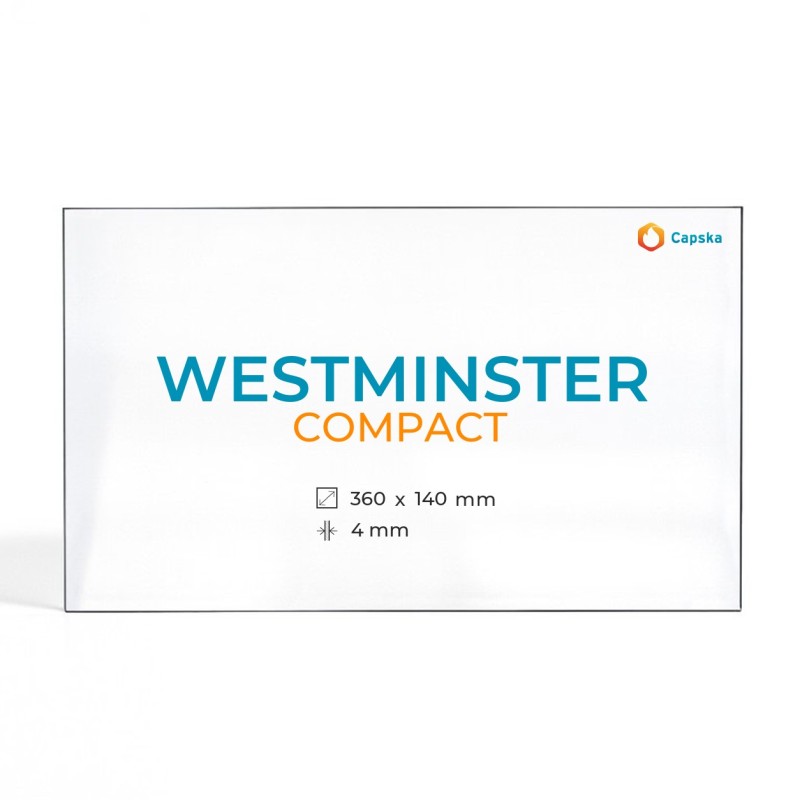 Vetro Westminster COMPACT per stufa a legna - Rettangolo