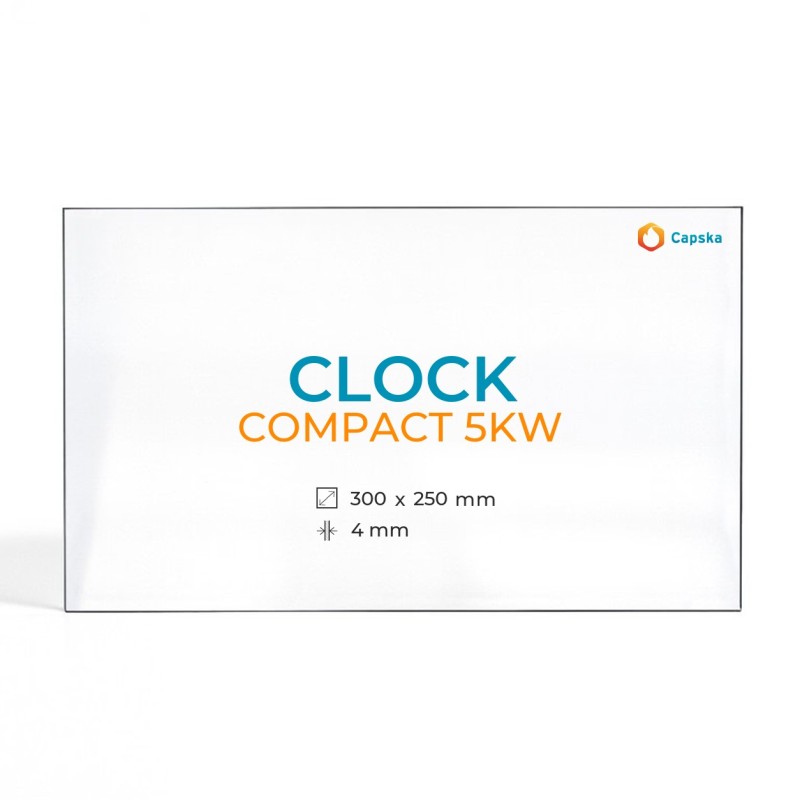 Vetro Clock COMPACT 5KW - Vetro Rettangolo per stufa a legna