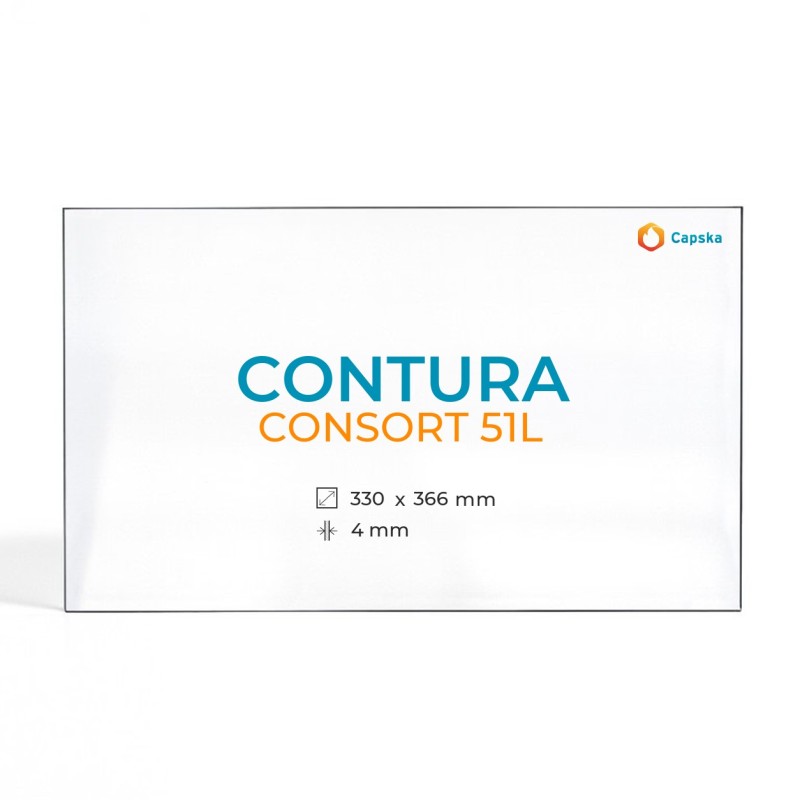 Vitre Contura CONSORT 51L - Verre Rectangle pour poêle à bois