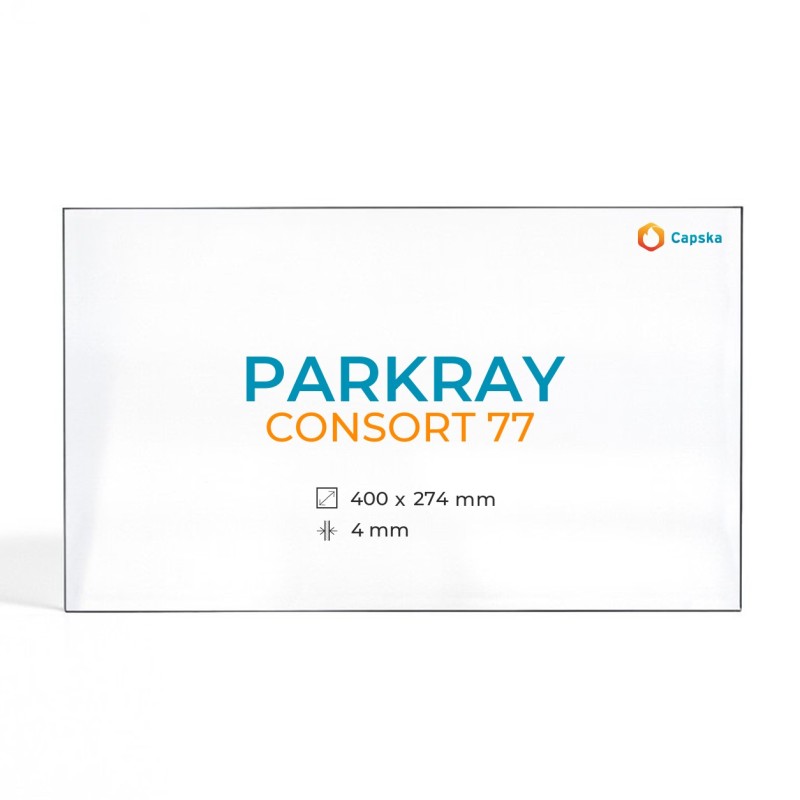 Vitre Parkray CONSORT 77 - Verre Rectangle pour poêle à bois