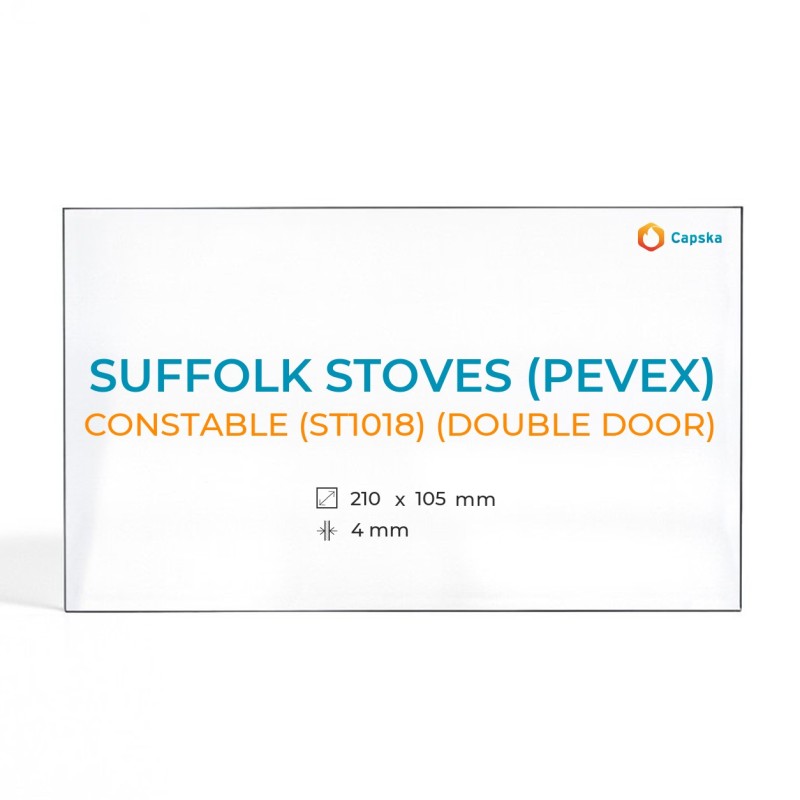 Suffolk Stoves (Pevex) CONSTABLE Glass Panel - Rectangular Double Door