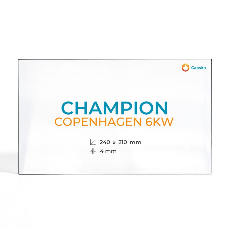 Champion COPENHAGEN 6KW Glass - Wood Burning Stove Panel