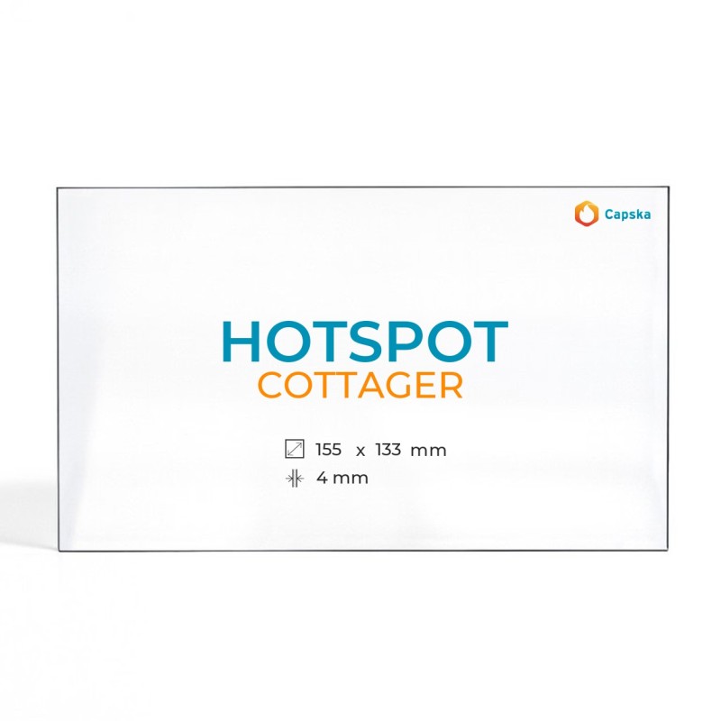 Hotspot COTTAGER Glass - Rectangular Panel for Wood Burning Stove