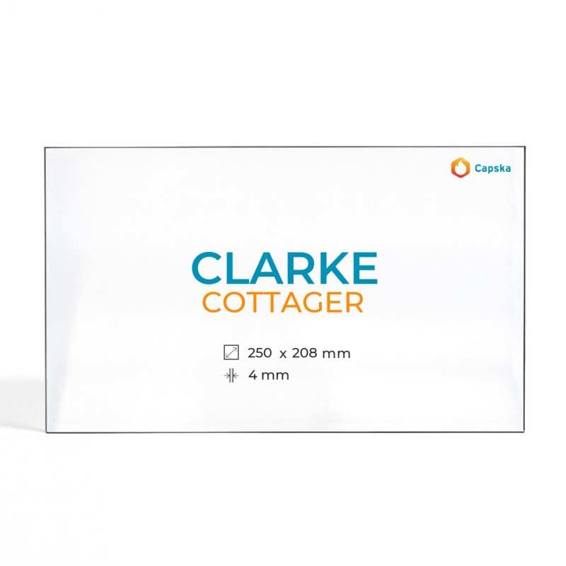 Vetro Clarke COTTAGER - Vetro Rettangolo per stufa a legna