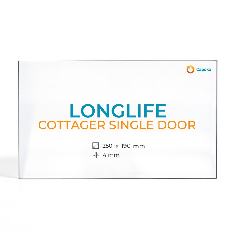 Longlife COTTAGER SINGLE DOOR Glass Panel for Wood Burning Stove