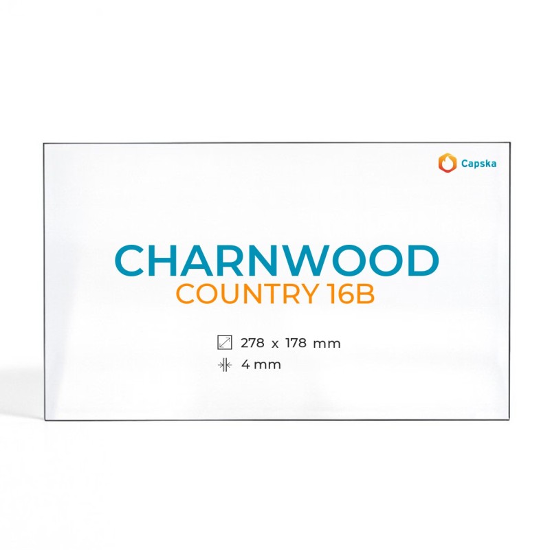 Charnwood COUNTRY 16B Glass - Rectangular Panel for Wood Burning Stove