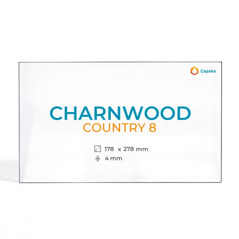 Charnwood COUNTRY 8 Glas - Rechteck Kaminglas für Kaminofen