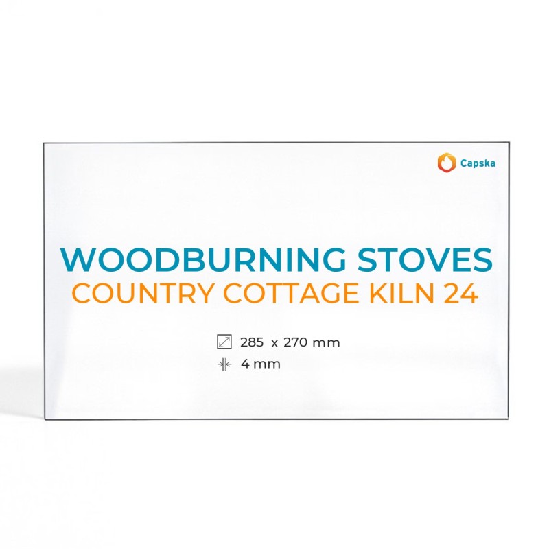 Woodburning Stove Glass Panel - COUNTRY COTTAGE KILN 24