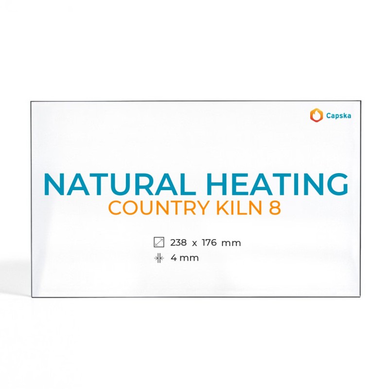 Natural Heating COUNTRY KILN 8 Glas - Rechteck Kaminglas