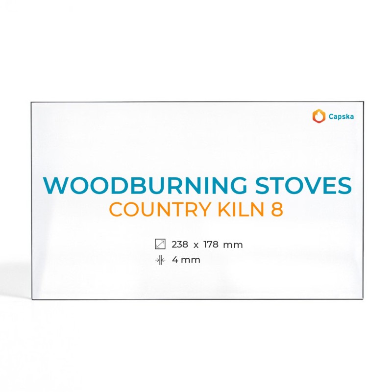 Country Kiln 8 Glass for Woodburning Stoves - Rectangular Panel