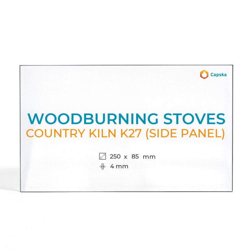 Kaminglas Woodburning Stoves COUNTRY KILN K27 - Rechteckig 250x85x4mm