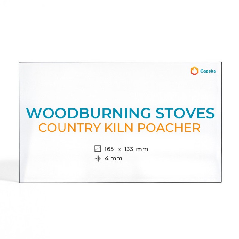 Vidre Rectangle per Estufa de Llenya - Woodburning Stoves COUNTRY KILN POACHER