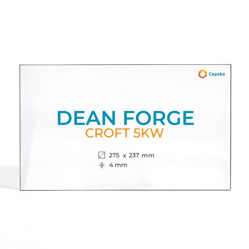 Vitre Dean Forge CROFT 5KW - Verre Rectangle pour poêle à bois