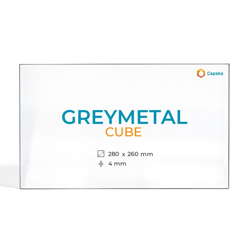 Vetro Greymetal CUBE per stufa a legna