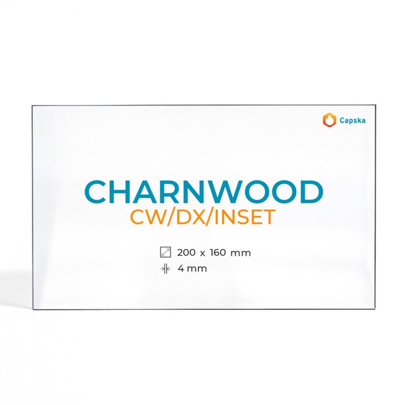 Vitre Charnwood CW/DX/INSET - Verre Rectangle pour poêle à bois