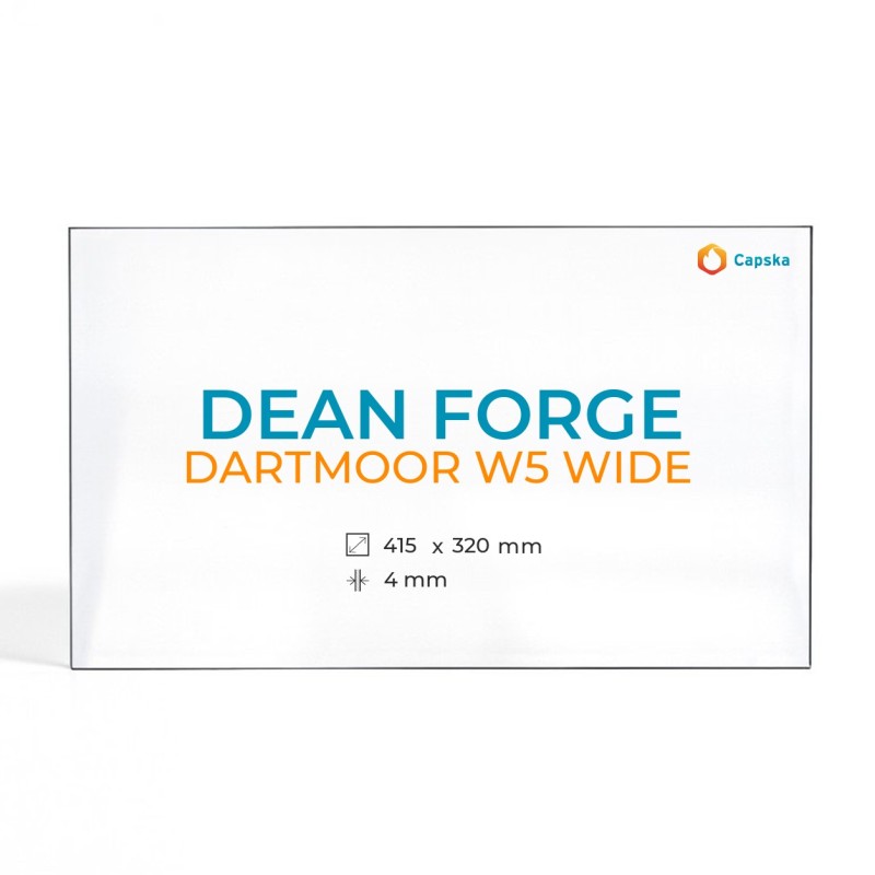 Vitre Dean Forge DARTMOOR W5 WIDE - Verre Rectangle pour poêle à bois