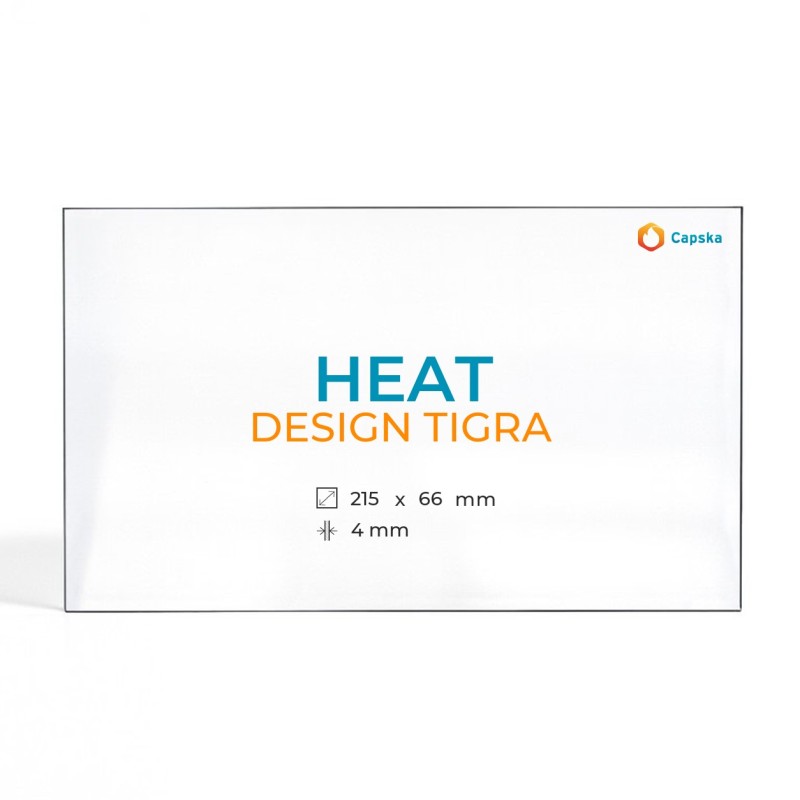 Heat DESIGN TIGRA Glas - Rechteck Kaminglas