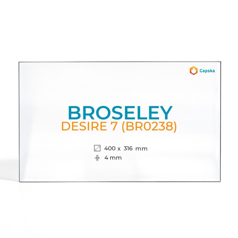 Vitre Broseley DESIRE 7 (BR0238) - Verre Rectangle pour poêle à bois