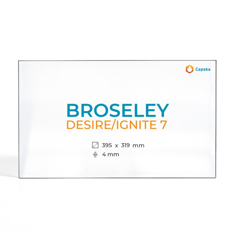 Vitre Broseley DESIRE/IGNITE 7 - Verre Rectangle pour poêle à bois
