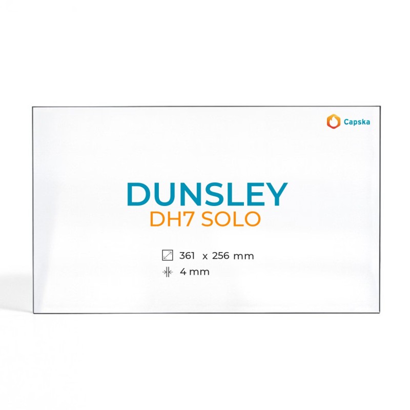 Dunsley DH7 SOLO Glass - Rectangular Panel for Wood Burning Stove