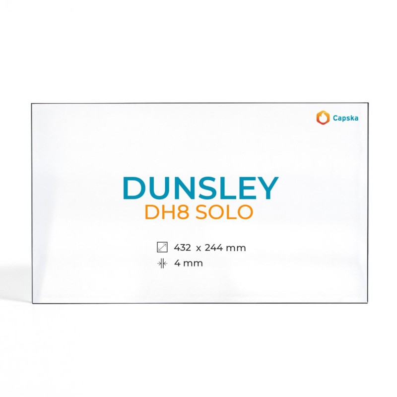 Vitre Dunsley DH8 SOLO - Verre Rectangle pour poêle à bois