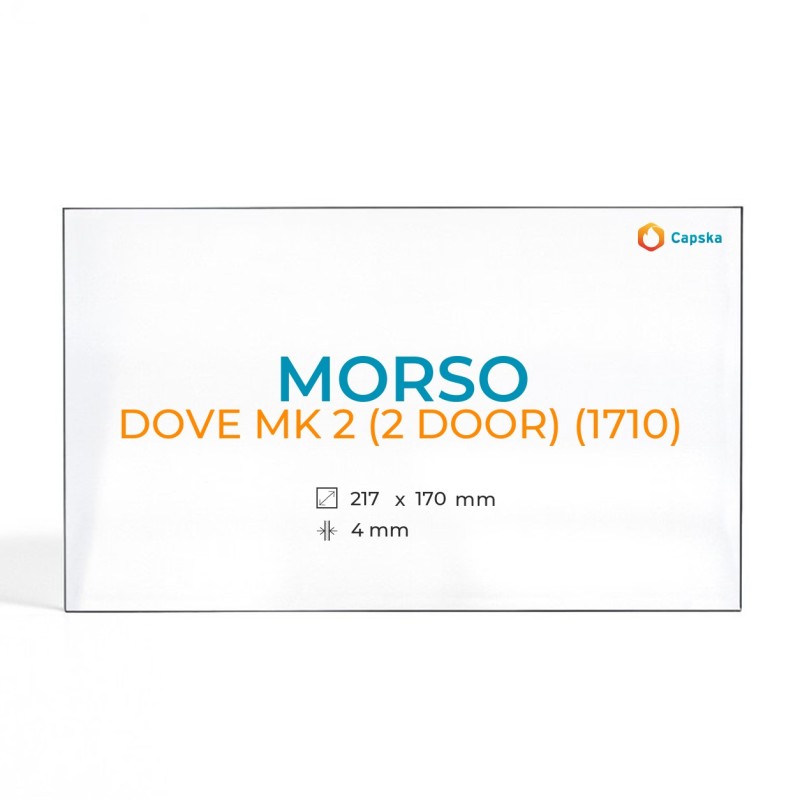 Vitre Morso DOVE MK 2 (1710) - Verre Rectangle pour poêle à bois